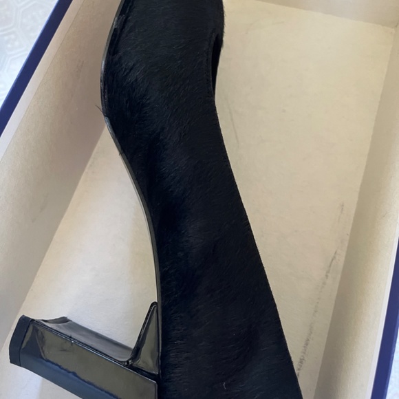 Stuart Weitzman Anna Black Peau Pump Heels, sz 8 - Picture 3 of 13